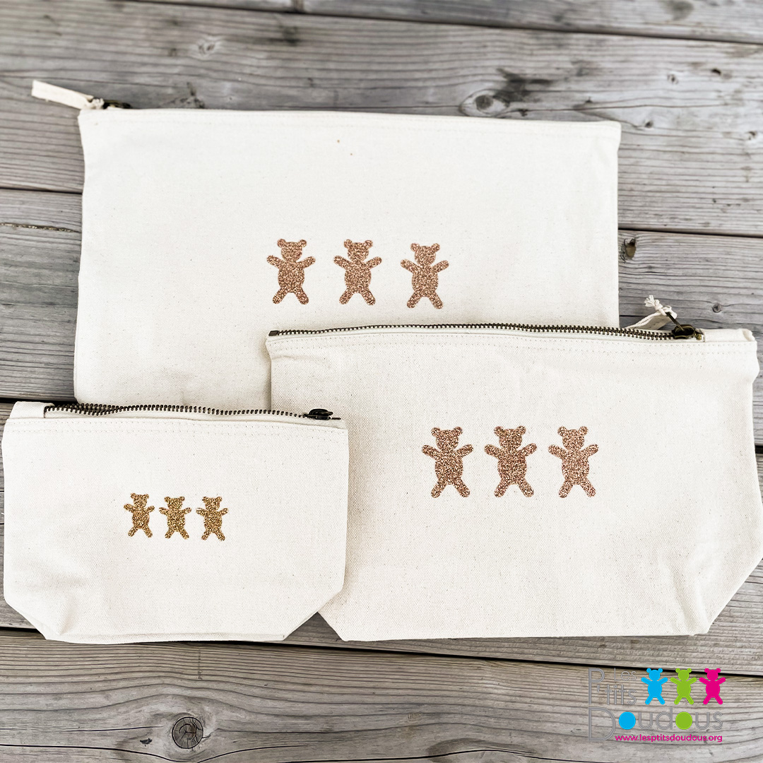 Trousse Beige En Coton Boutique Les P Tits Doudous