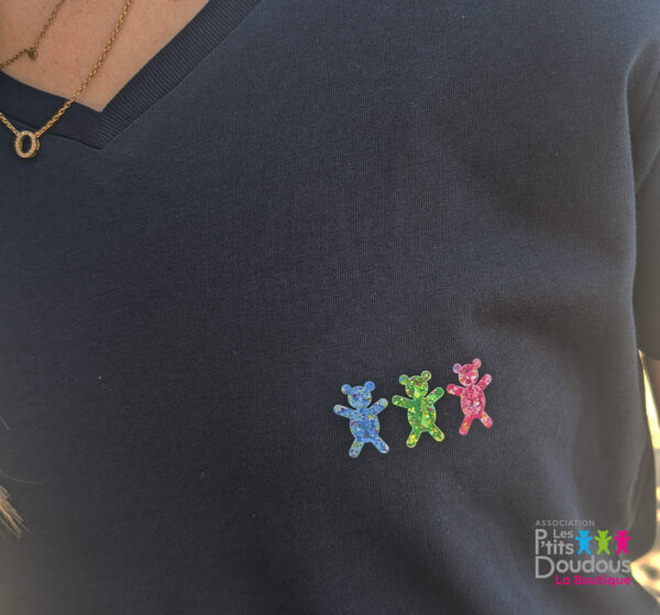 Tee-shirt Femme Col V P'tits Doudous X Cyril Kongo – Image 5